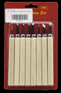 Titi 1122 Ahşap Oyma Bıçak Seti 8 Parça