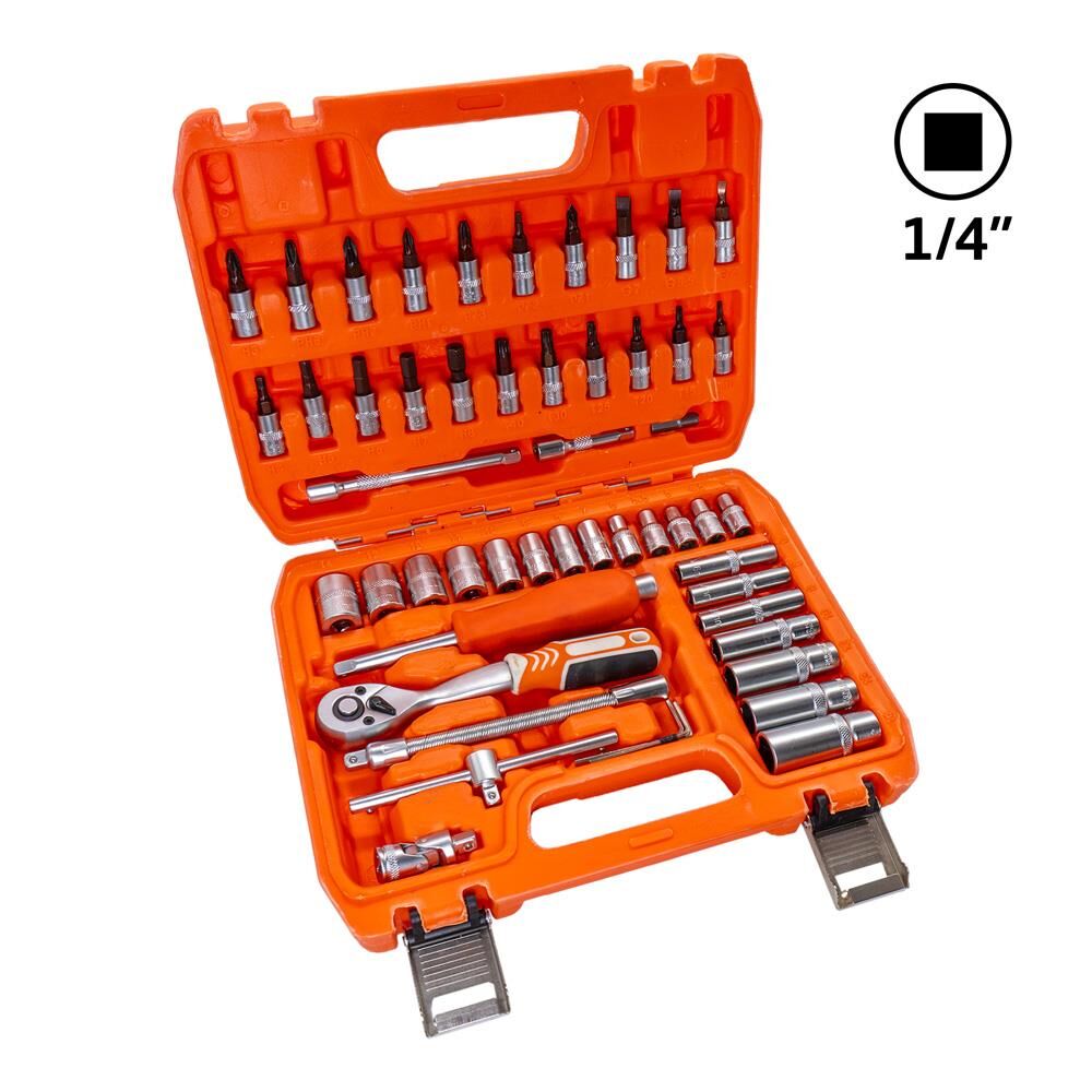 6388 Lokma ve Lokmalı Bits Uç Takımı 1/4'' - 53 Parça (72 Diş Cırcırlı)