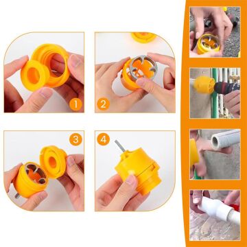 6425 PVC PPRC Boru İçin İç ve Dış Diş Açma Aparatı Seti 9 Parça