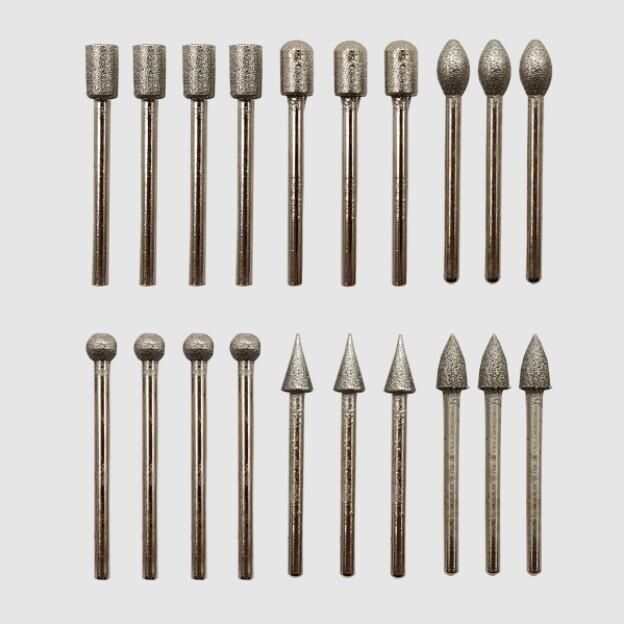 Elmas Camcı Taşcı Gravür Freze Taşlama Uç Seti 20 Parça