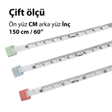 6440 Mini Anahtarlık Esnek Fiberglas Şerit Metre 150cm / 60inç