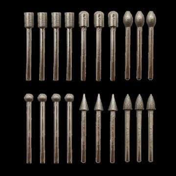Elmas Camcı Taşcı Gravür Freze Taşlama Uç Seti 20 Parça