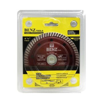 Benz Turbo 115 mm İnce Çapaksız Mermer Granit Kalebodur Fayans Kesici