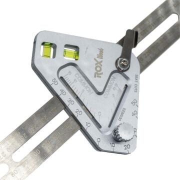 Rox Wood 0122 Çok Amaçlı Terazili Açılı Gönye 350 mm