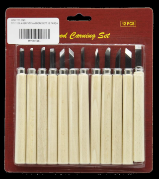 Titi 1123 Ahşap Oyma Bıçak Seti 12 Parça