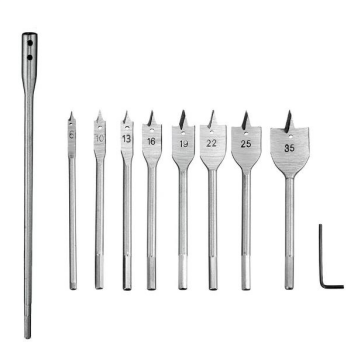 5325 Uzatmalı Ahşap Delici Kelebek Yaprak Matkap Uç Seti 10 Parça