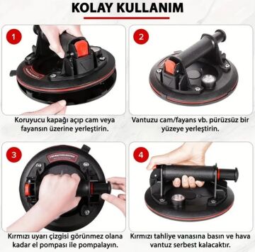 NEXON HEINZ 6273 Hava Pompalı Taşıma Vantuzu Göstergeli 20 cm