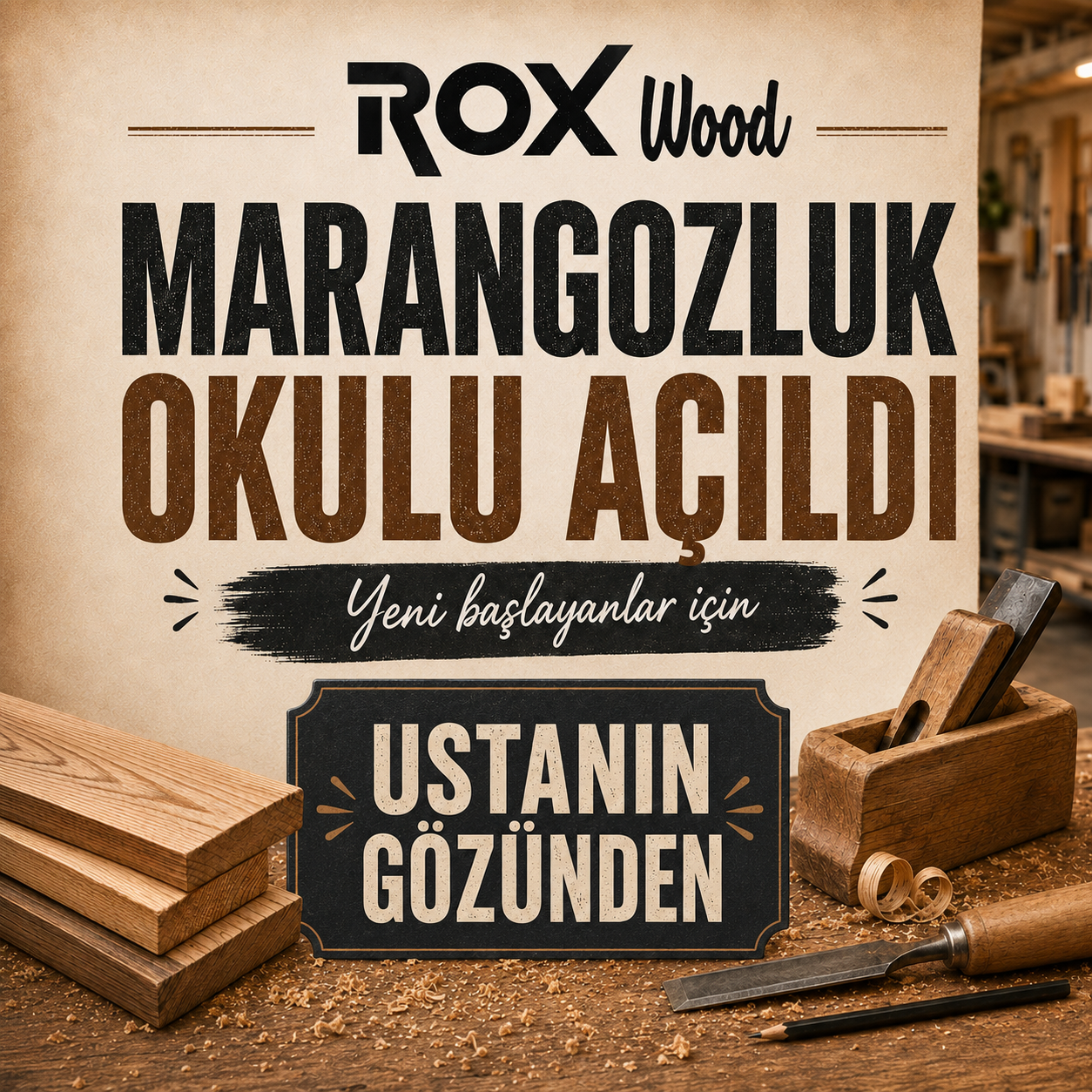 **Ustanın Gözünden – Marangozluk Okulu**, ahşap işçiliğine ilgi duyan ve marangozluğu temelden öğrenmek isteyenler için hazırlanan uygulamalı bir içerik serisidir. Bu **marangozluk okulu** içeriğinde temel el aletleri, doğru kullanım teknikleri, ahşap bilgisi, ölçüm, kesim, rendeleme ve ustaların atölye deneyimleri anlaşılır bir dille ele alınır. Amaç yalnızca kullanılan araçları tanıtmak değil; doğru çalışma alışkanlıkları kazandırmak, ahşabın davranışını anlamayı kolaylaştırmak ve el becerisinin zamanla gelişmesine yardımcı olmaktır. ROX Wood **marangozluk okulu** serisinde yeni başlayanlardan kendini geliştirmek isteyenlere kadar herkes için farklı eğitim videoları ve uygulamalı anlatımlar yer alacaktır. Yeni videolar eklendikçe sayfa, marangozluk ve ahşap işçiliği konusunda sürekli büyüyen, pratik bilgiler sunan kapsamlı bir kaynak hâline gelecektir.
