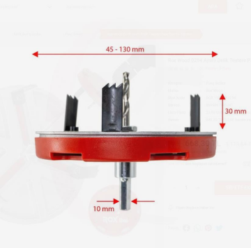 Rox Wood 0294 Ayarlı Delik Testere Panç Seti 45-130 mm