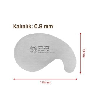 Kirschen 3802000 Ahşap Kazıyıcı Sistre Kuğu Boyunlu Kenar 0.8 mm