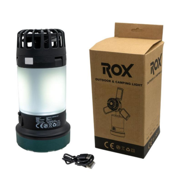 Rox Şarjlı Çok Fonksiyonlu Fanlı Kamp Feneri