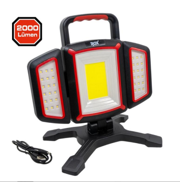 Rox Şarjlı Açılı Ayarlı Çalışma Feneri 2000 Lümen