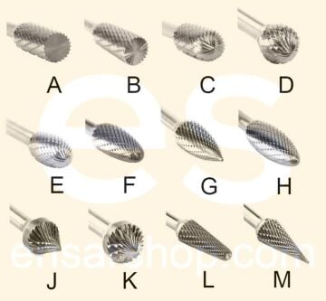 NEXON G12 Kavisli Sivri Elmas - Karbür Kalıpçı Parmak Freze Ucu