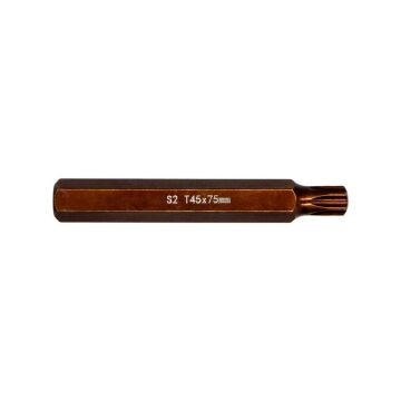 6568 Uzun Torx Bits Uç T45x75 mm (10 mm Saplı)