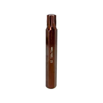 6569 Uzun Torx Bits Uç T50x75 mm (10 mm Saplı)
