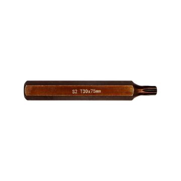 6566 Uzun Torx Bits Uç T30x75 mm (10 mm Saplı)