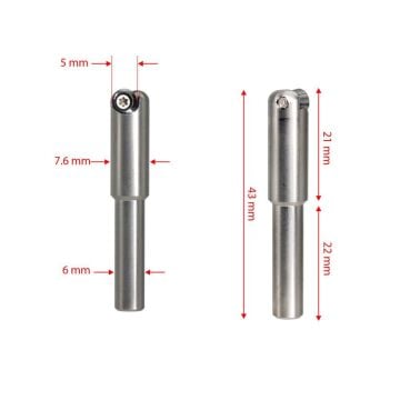 Manpa MSS Kısa Tip Mini Ahşap Oyma Yuvarlak Elmaslı (Sap 6.0 mm)