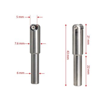 Manpa MSS Kısa Tip Mini Ahşap Oyma Yuvarlak Elmaslı (Sap 6.0 mm)