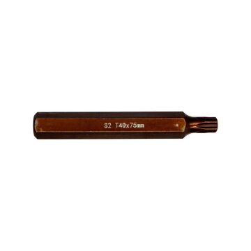 6567 Uzun Torx Bits Uç T40x75 mm (10 mm Saplı)