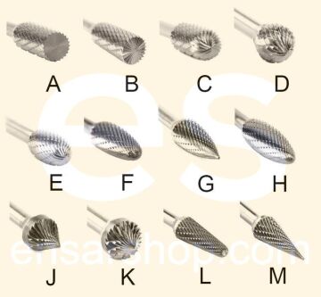 NEXON M10 Konik Sivri Elmas - Karbür Kalıpçı Parmak Freze Ucu