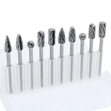 6318 Ahşap-Metal Karbür Kalıpçı Freze Ucu 10 Parça (3 mm Saplı)