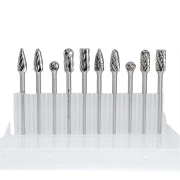 6318 Ahşap-Metal Karbür Kalıpçı Freze Ucu 10 Parça (3 mm Saplı)