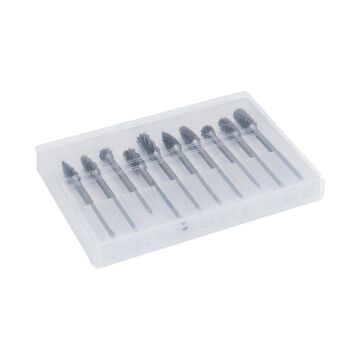6318 Ahşap-Metal Karbür Kalıpçı Freze Ucu 10 Parça (3 mm Saplı)