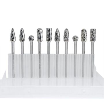 6318 Ahşap-Metal Karbür Kalıpçı Freze Ucu 10 Parça (3 mm Saplı)