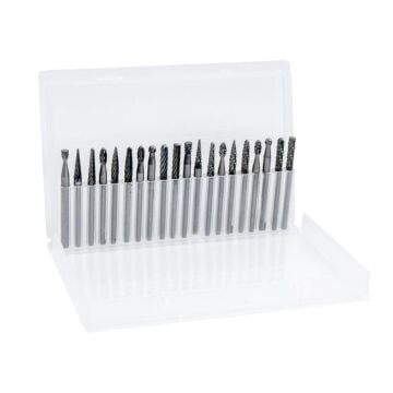 6319 Ahşap-Metal Karbür Kalıpçı Freze Ucu 20 Parça (3 mm Saplı)