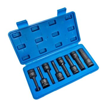 NEXON 6085 Havalı Altı Köşe Lokmalı Alyan Takım 1/2'' Uzun 8 Parça