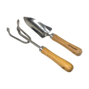 Gardenwind Natural P602002 Paslanmaz 2li Bahçe Seti Dar Kürek ve Tırmık