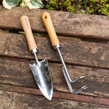 Gardenwind Natural P602002 Paslanmaz 2li Bahçe Seti Dar Kürek ve Tırmık