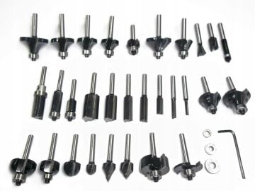 BOSCH 8 mm Saplı Profesyonel Ahşap Freze Bıçak Seti 30 Parça (2607017475)