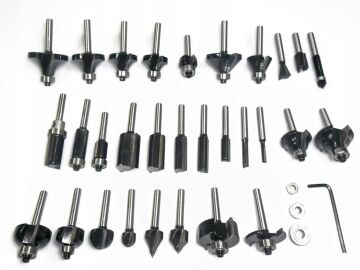 BOSCH 8 mm Saplı Profesyonel Ahşap Freze Bıçak Seti 30 Parça (2607017475)