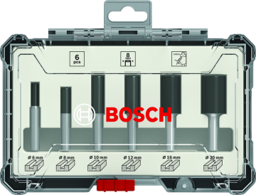 BOSCH 8 mm Saplı Profesyonel Ahşap Freze Bıçak Seti 6 Parça (2607017466)