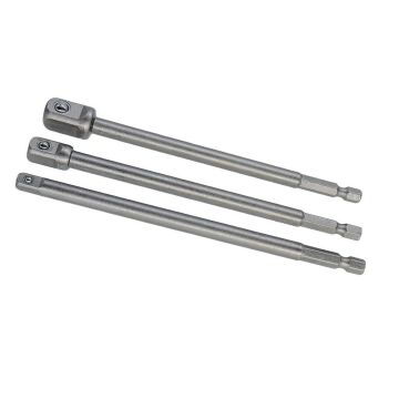 6534 Uzun Bits Saplı Lokma Adaptör Seti 150 mm (1/4'' - 3/8'' - 1/2'')