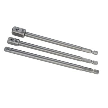 6534 Uzun Bits Saplı Lokma Adaptör Seti 150 mm (1/4'' - 3/8'' - 1/2'')