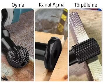 NEXON 6229 Ahşap İşleme Törpü Seti 3 Parça (Avuç Taşlama Makinası İçin)