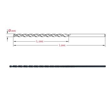 6324 HSS Uzun Matkap Ucu 3.5x210 mm