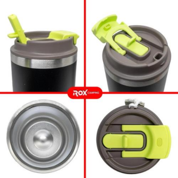 Rox Camping 0193 Pipetli Kahve Termosu 0.48 Lt - Siyah
