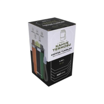 Rox Camping 0193 Pipetli Kahve Termosu 0.48 Lt - Siyah