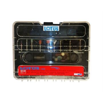 Lotus 122 Parçalı Mini Matkap Gravür Hobi Seti Plastik Kutulu