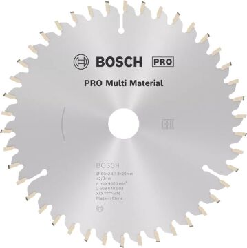 BOSCH 160x20x2,4 mm 42 Diş PRO Multi Material Daire Testere Bıçağı(Aluminyum Kesime Uygun)