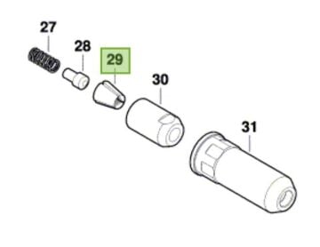 BOSCH Yedek Perçin Tutucu Çene (GRG 18V-16 Perçin Tabancası İçin)