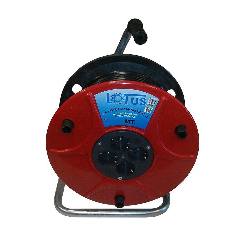 Lotus Makaralı Uzatma Kablo Seyyar Priz 3x2,5 35 Metre