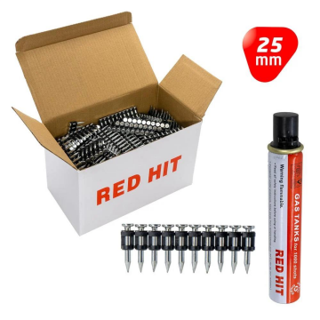 Red Hit SC6/25 Çelik Zemin Çivisi 1000 Adet + 1 Adet Gaz Tankı