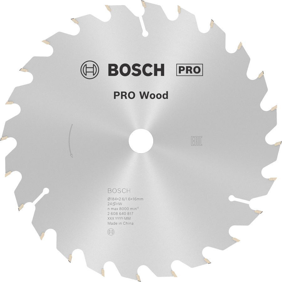 BOSCH Pro Wood 184 mm 24 Diş Ahşap Daire Testere Bıçağı