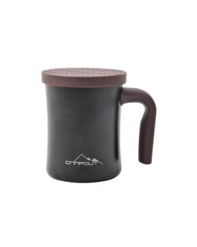 NURGAZ Campout Çift Katmanlı Termos Kupa Siyah (NG 174-SY)