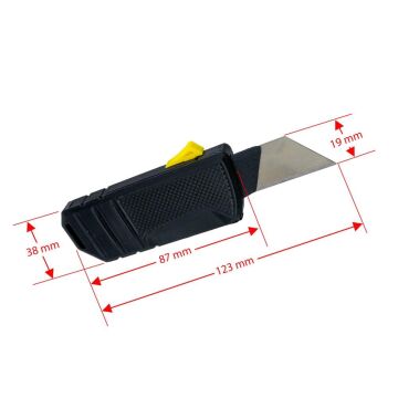 6470  Otomatik Açılır-Kapanır Mini Trapez Tip Maket Bıçağı