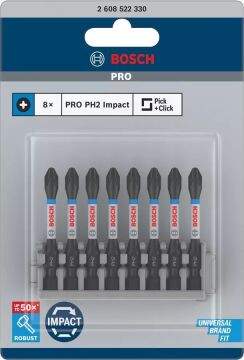 BOSCH PRO Impact PH2x55 Yıldız Bits Uç (Torklu Vidalamalar için)